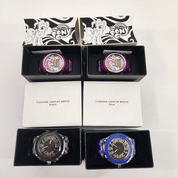 Avon Flashing Light Up Watch My Little Pony Bundle of 4 NEW - Picture 1 of 6